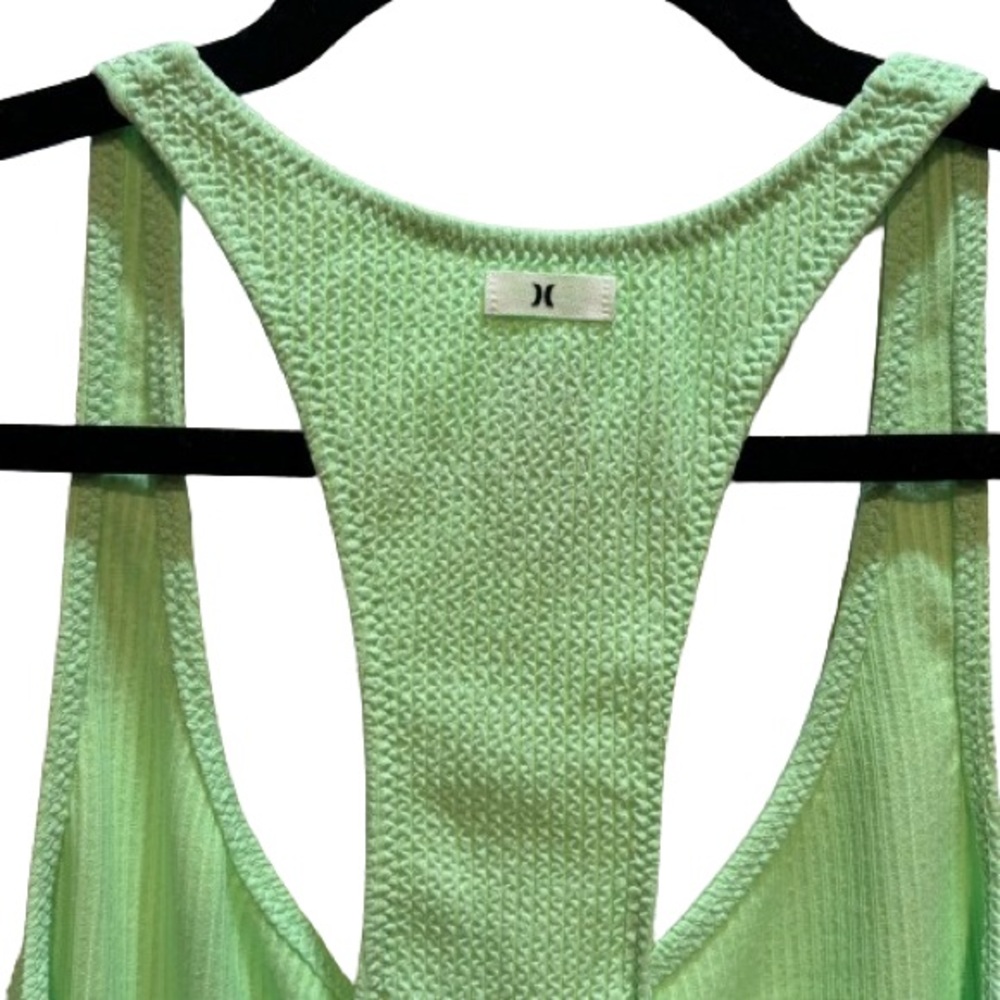 NWT Hurley Textured Beach Mini Racerback Coverup Green Size S - Picture 5 of 8
